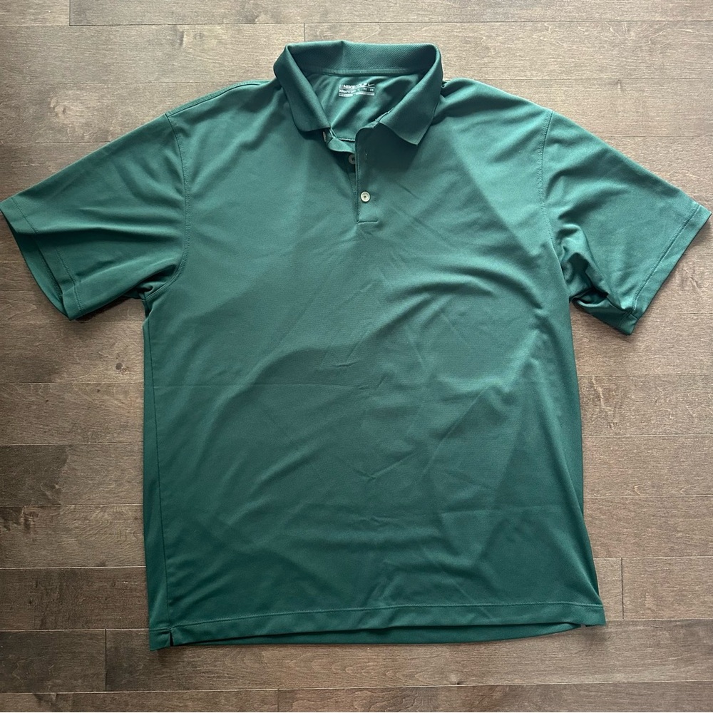 Nike‎ Golf Polo Shirt NikeFitDry Green Preppy Casual XL